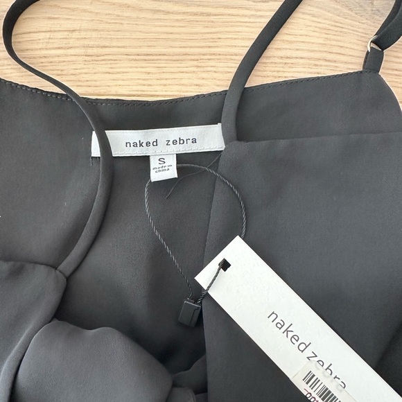 naked zebra silky black twist front tank - Picture 4 of 5